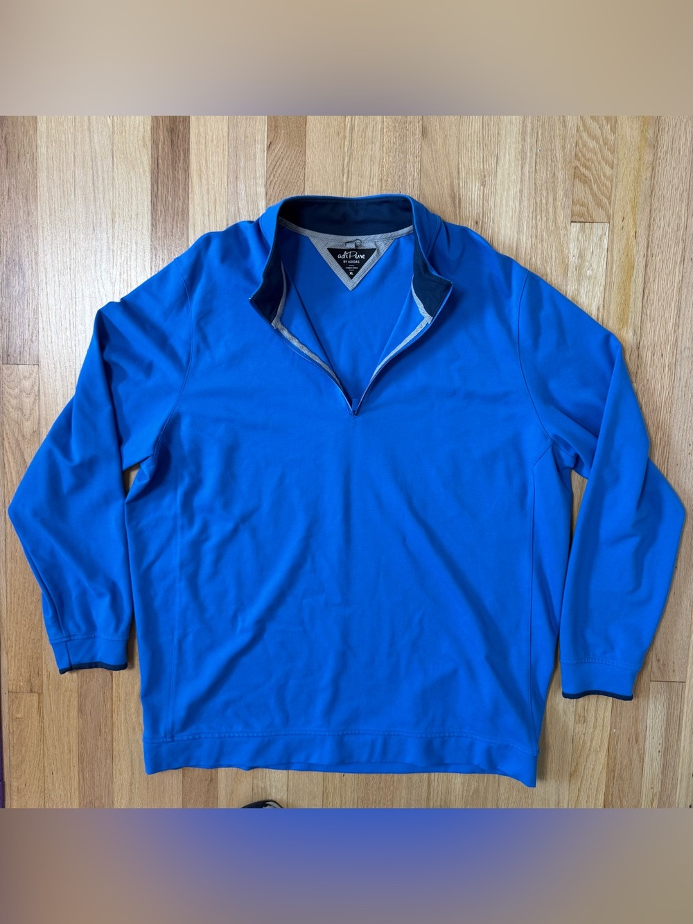 Adidas AdiPure Pullover Winged Foot Club Mens XLarge XL Blue Quarter Zip Golf